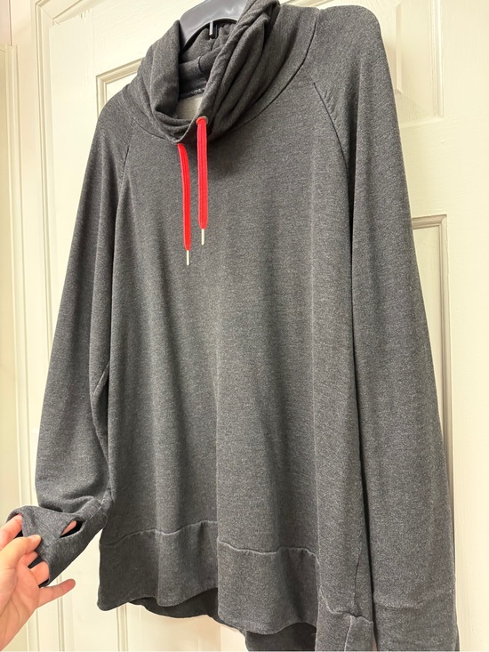 Seraphine Sweaters - Seraphine maternity nursing cowl-neck sweatshirt charcoal grey size M